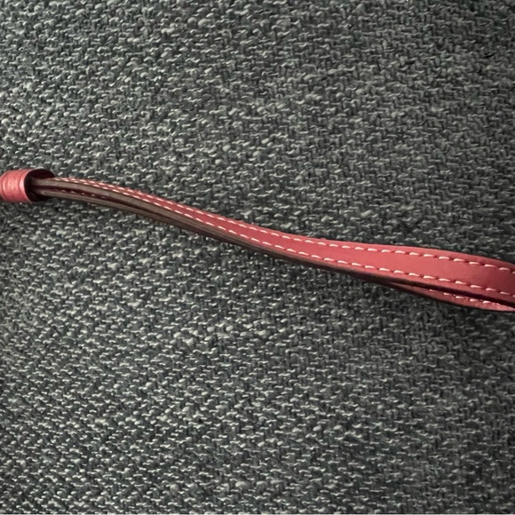 Coach 2 piece matching bag set wristlet & pencil case logo w pink heart stripe - Picture 9 of 9